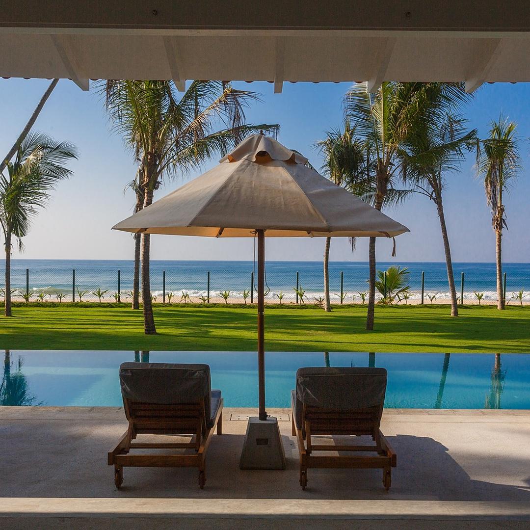 Direct beach access from Villa Ahasa garden to Habaraduwa coastline, Koggala, Sri Lanka