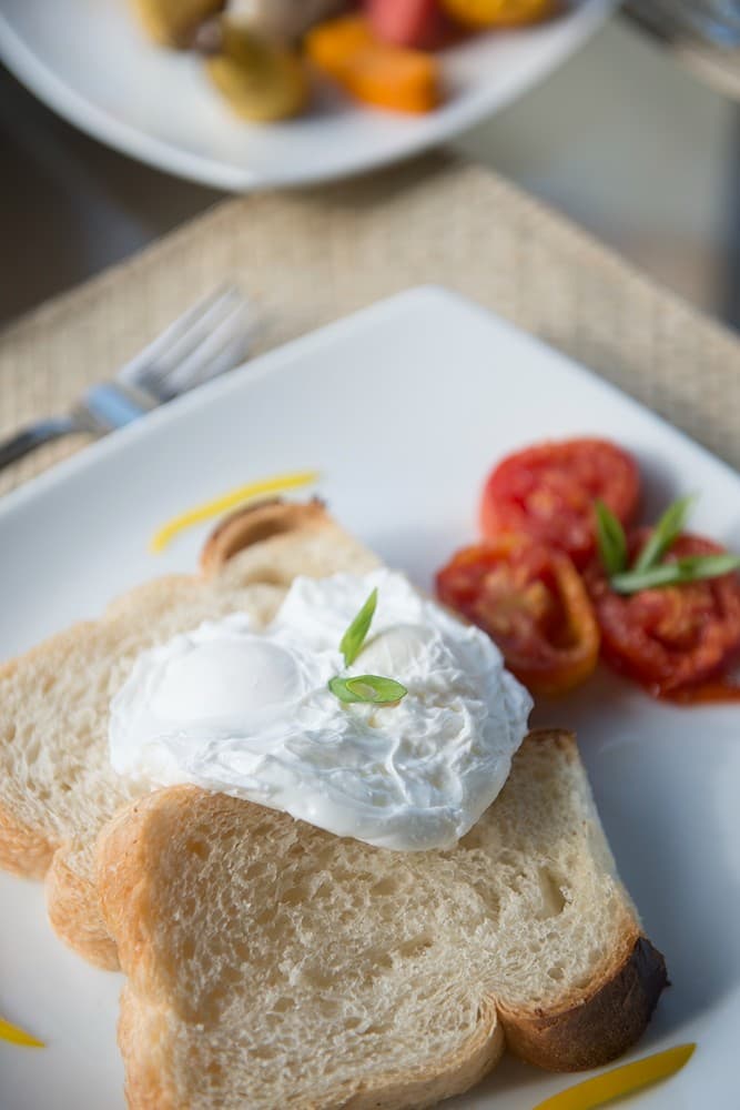 Fresh breakfast plate prepared by in-house chef at a boutique villa in Induruwa