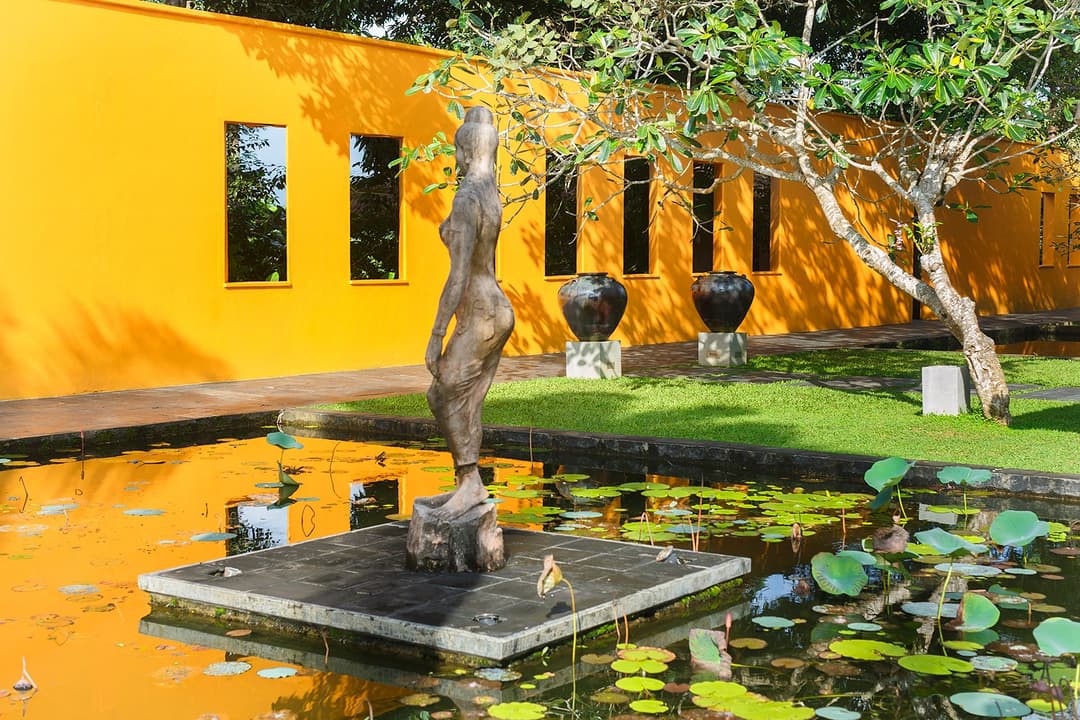 The iconic orange wall. One bold colour. One deliberate reference.