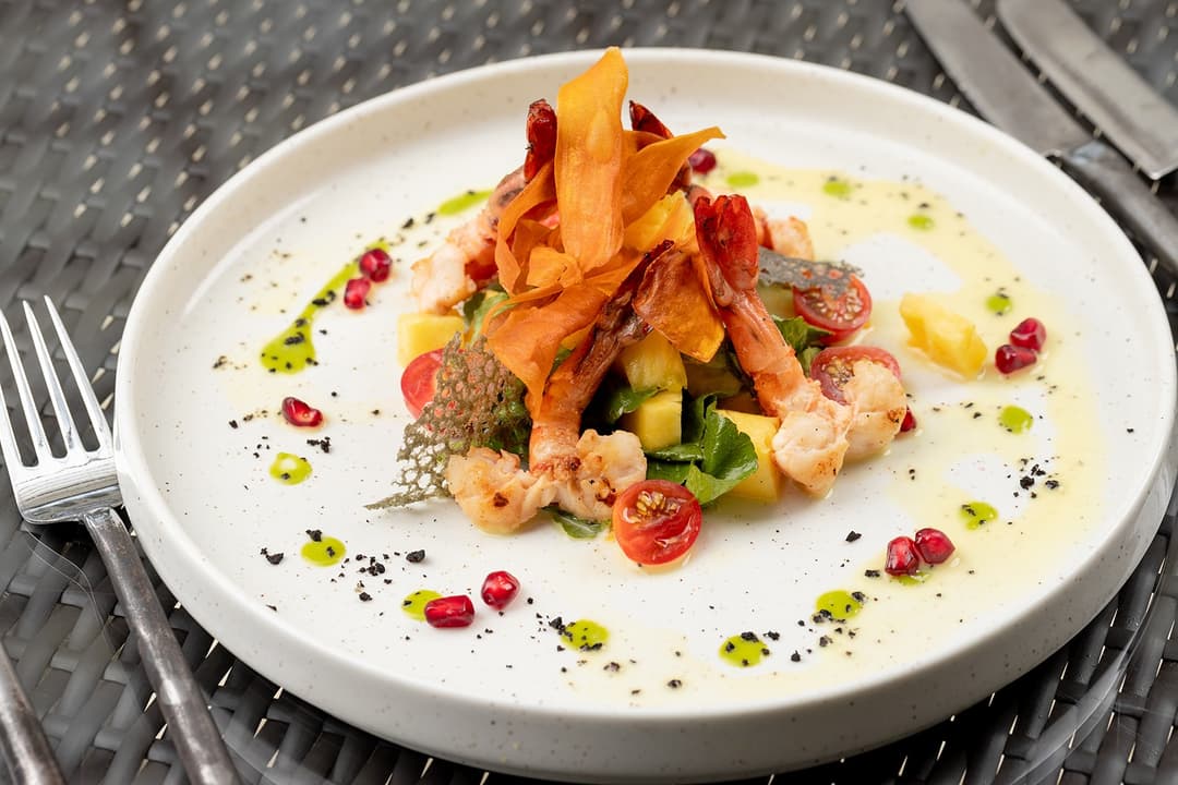 Chef-prepared dish styled in the garden at Heritage House Bentota, Bentota, Sri Lanka