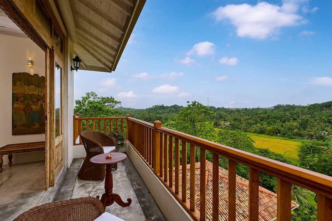 Infinity Room balcony view, The Divine Villa Talpe