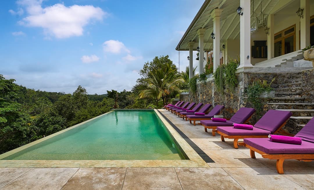 Pool deck frontal standard view, Divine Villa Talpe