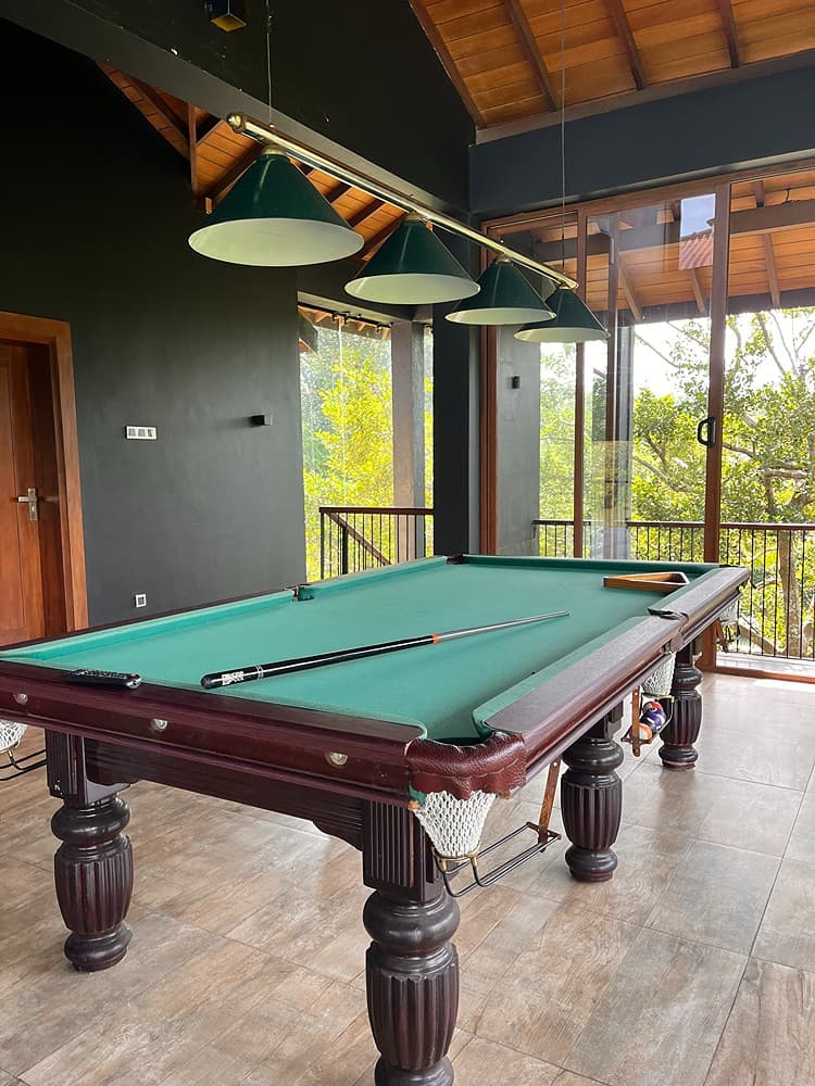 Billiard table room, Kurokawa Kalutara villa
