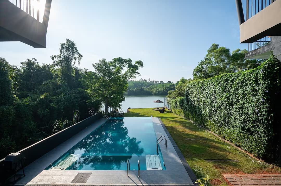 Kurokawa Kalutara baby pool and full pool view against kalu ganga