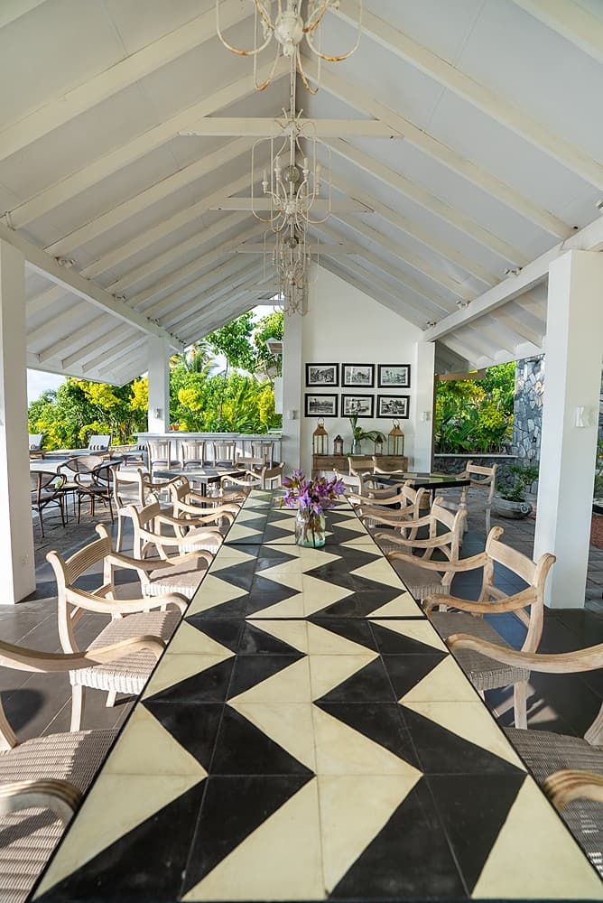 Dining pavilion with chevron floor wide, Niche Hikkaduwa