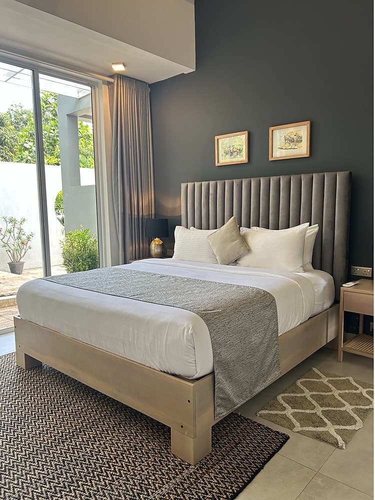 Master bedroom wide angle, The Niche Hikkaduwa villa