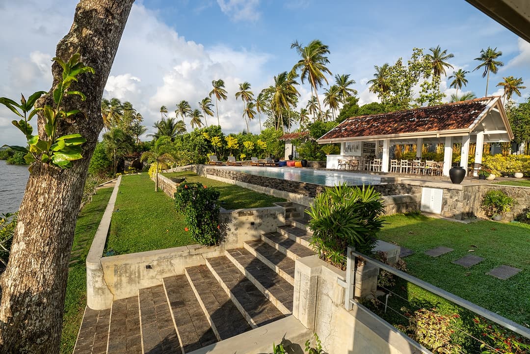 Pool from elevated angle, The Niche Hikkaduwa villa