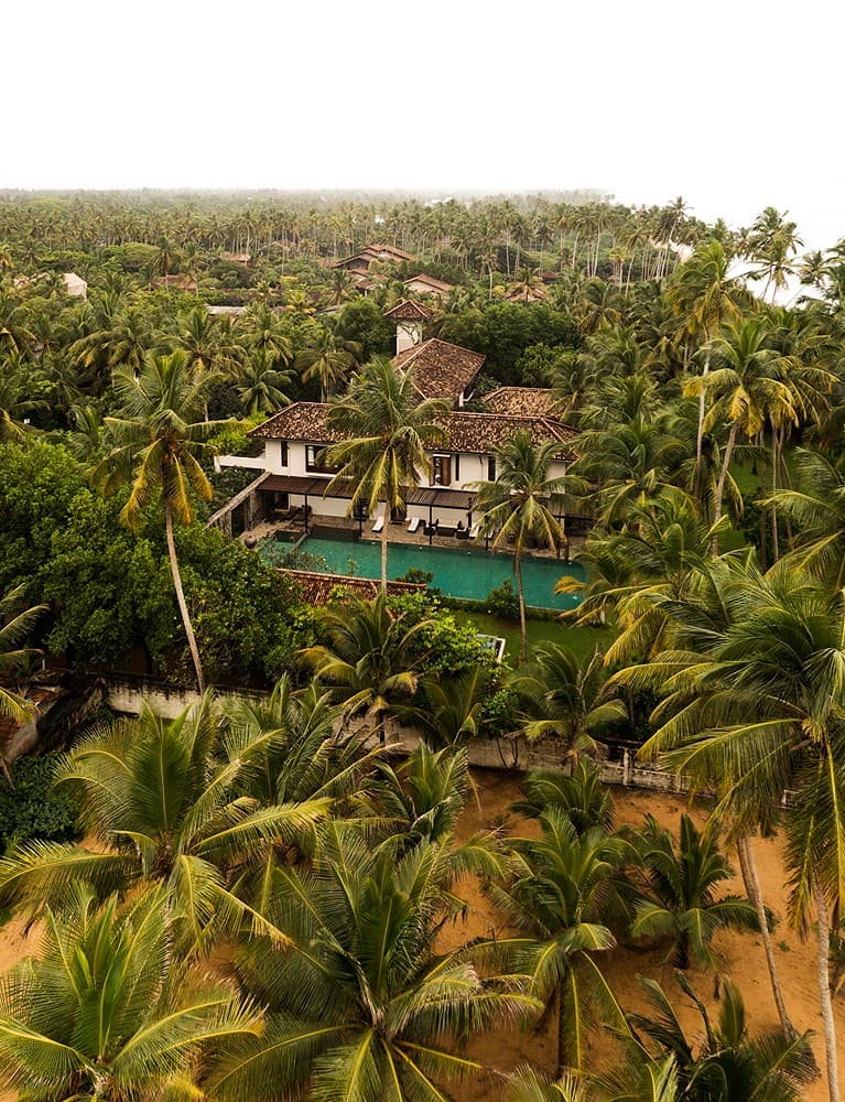 Aerial overview from far, The Villa by CC Wadduwa