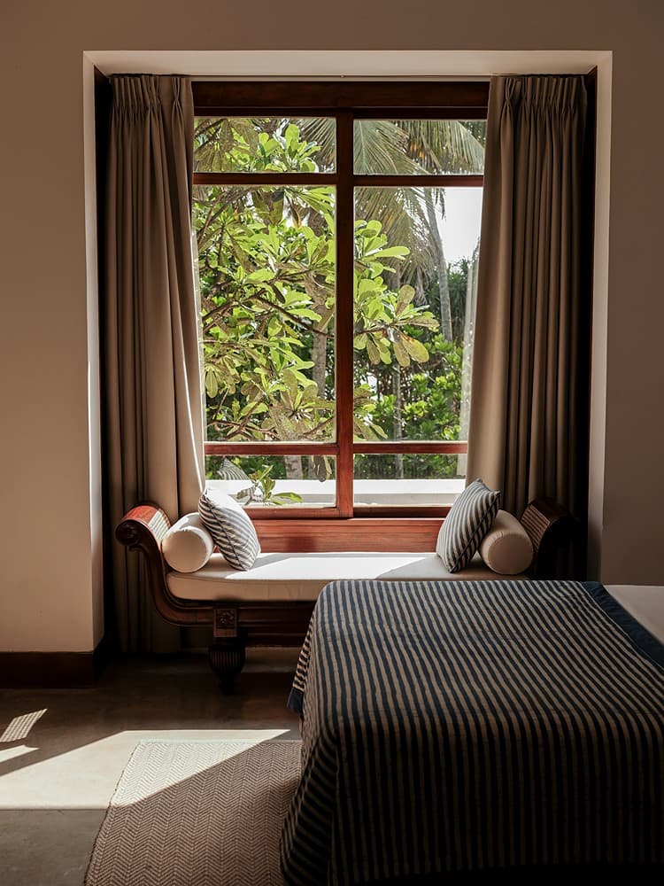 Bedroom window with garden view, The Villa by CC Wadduwa