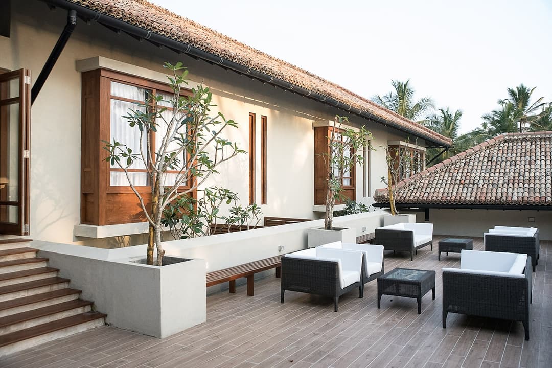 Exterior courtyard terrace seating, The Villa by CC Wadduwa