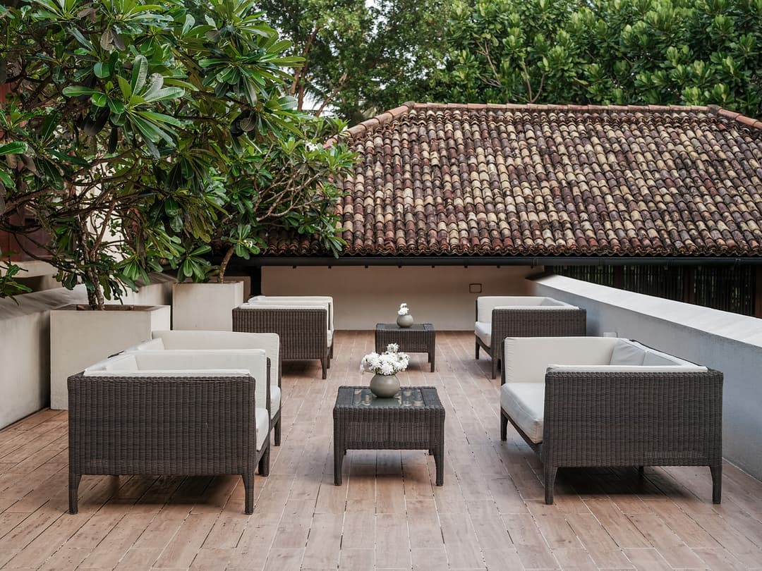 Outdoor terrace seating, The Villa by CC Wadduwa