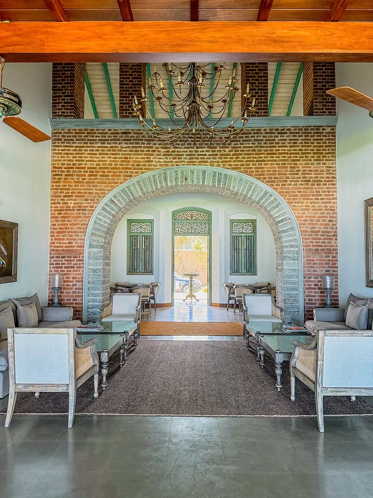 Brick archway corridor, Candella House Talpe