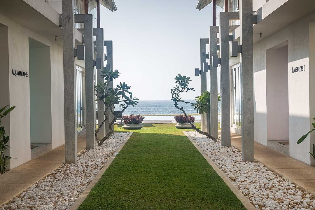Villa garden pathway, Sri Sharavi Beach Villas Mirissa