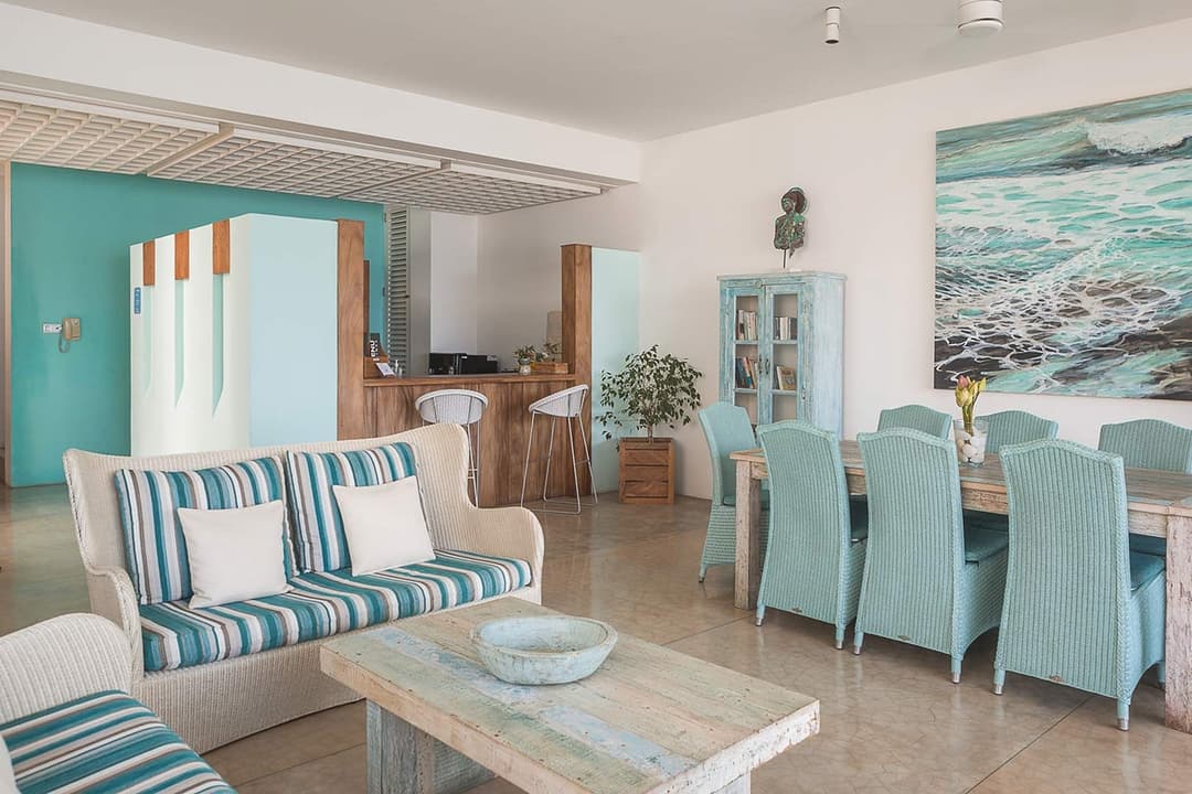 Aquamarine living and dining open plan, Sri Sharavi