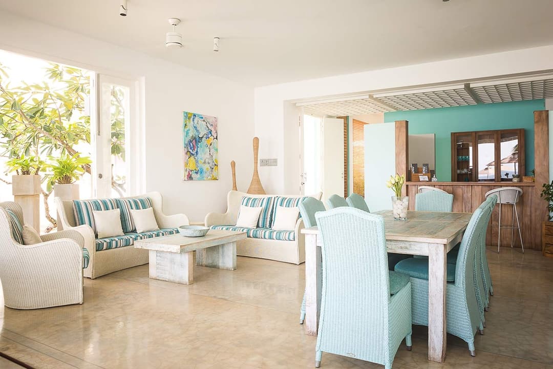 Aquamarine living area angle, Sri Sharavi Mirissa