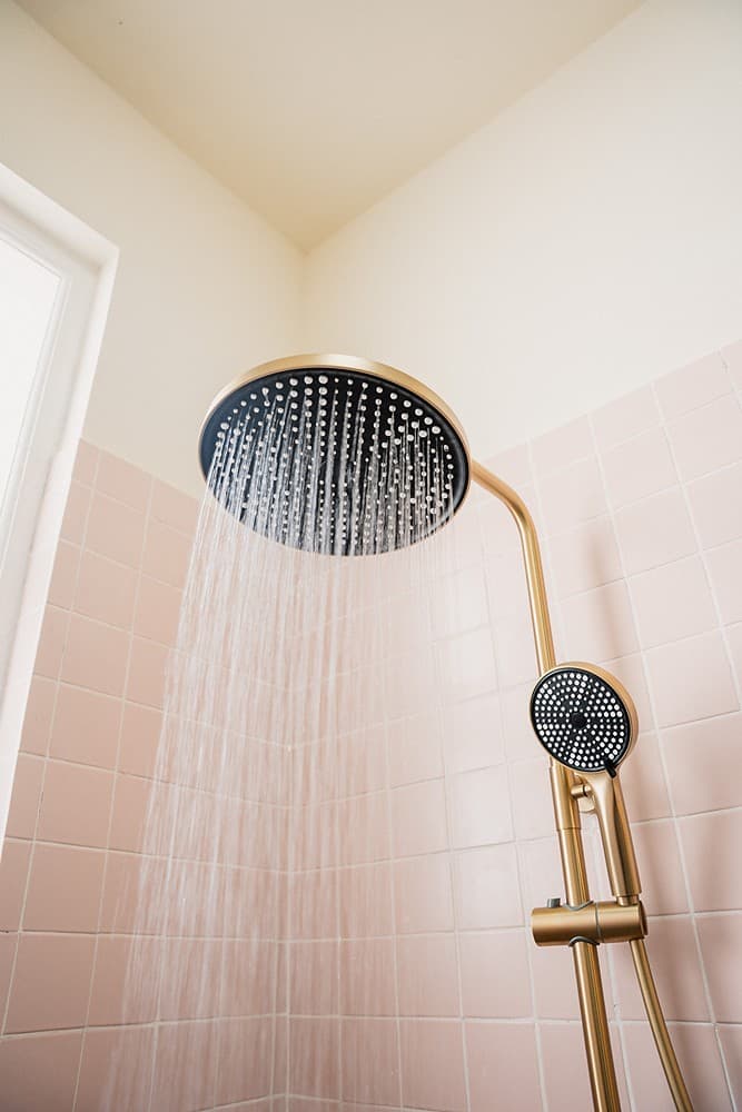 Bathroom gold rain shower head, Padmaraga Galle Fort