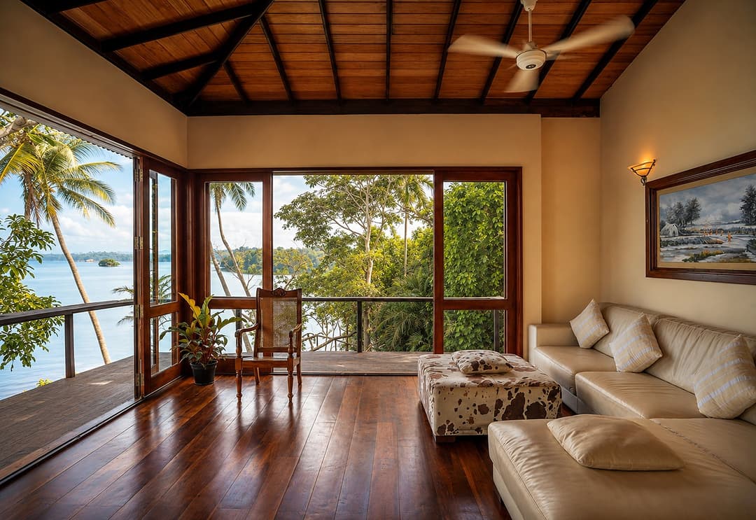 Koggala Lake living room sofa interior view
