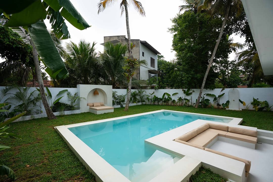 Arco House Ahangama exterior pool L shaped view