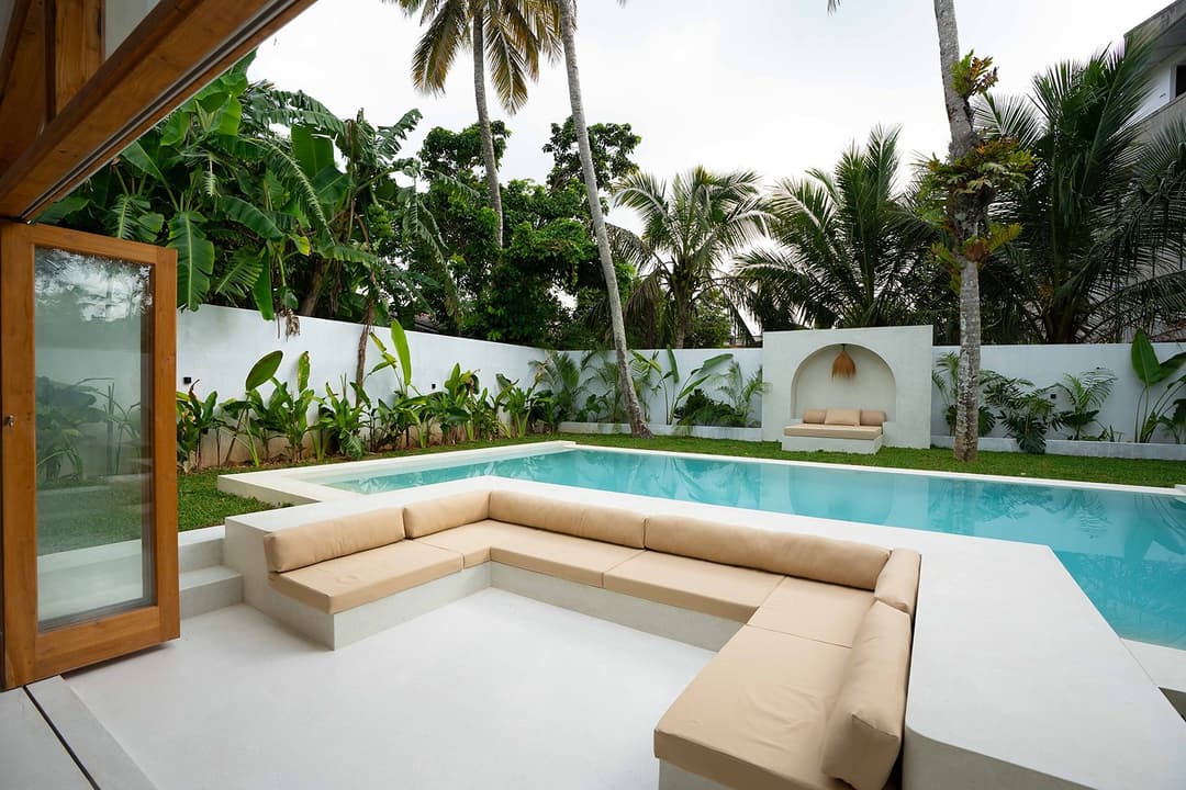 Arco House Ahangama exterior pool with garden sofa