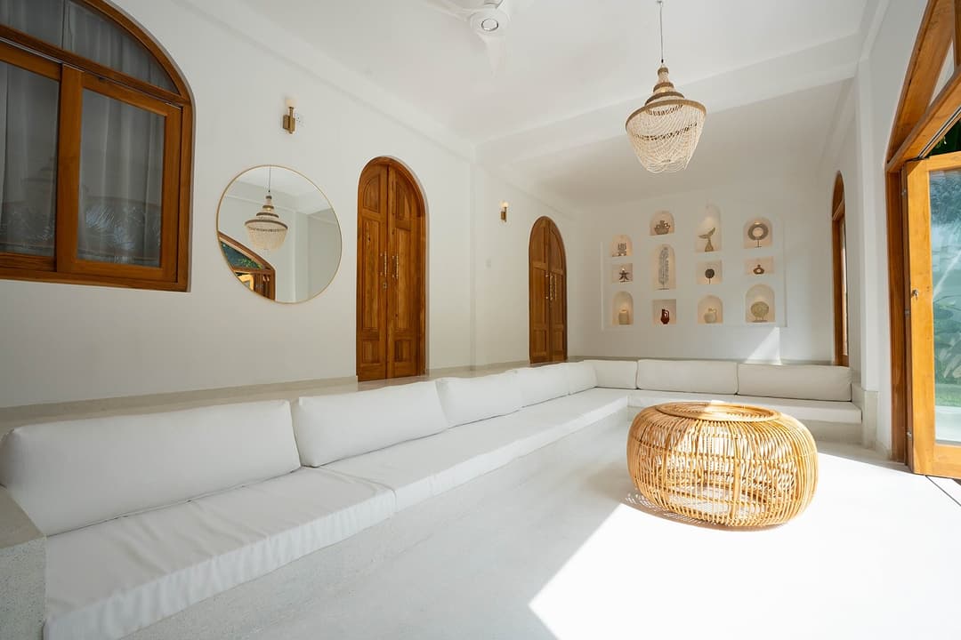 Arco House Ahangama living room sunken sofa