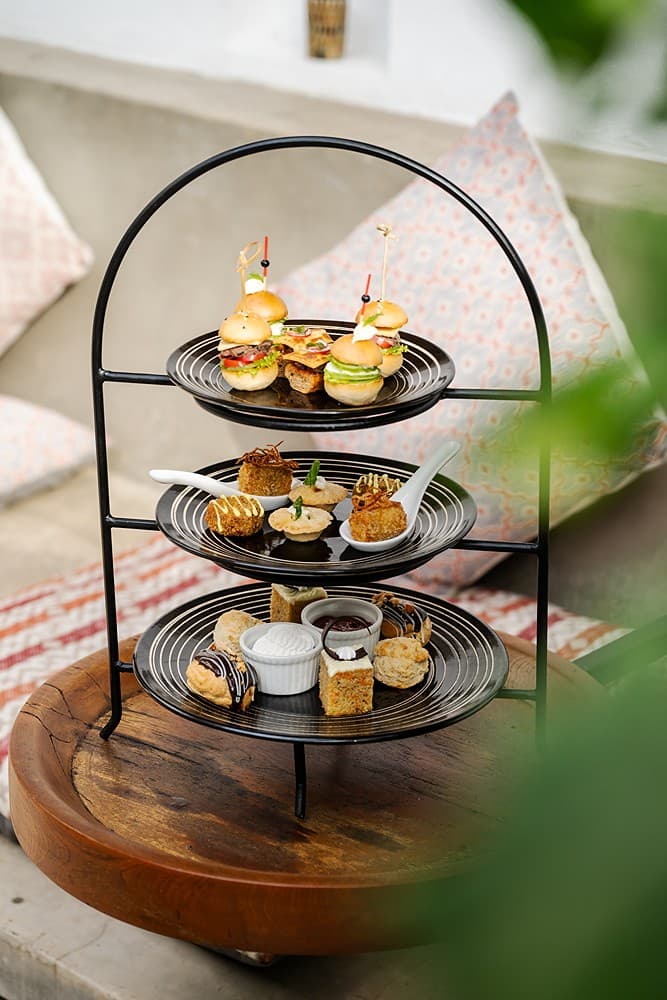 Fort Bazaar Galle high tea on a tiered stand