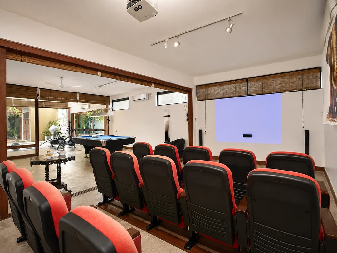 Mirissa home cinema with screen interior