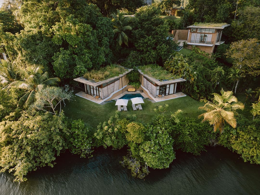 Tri Ahangama Family Villa aerial view