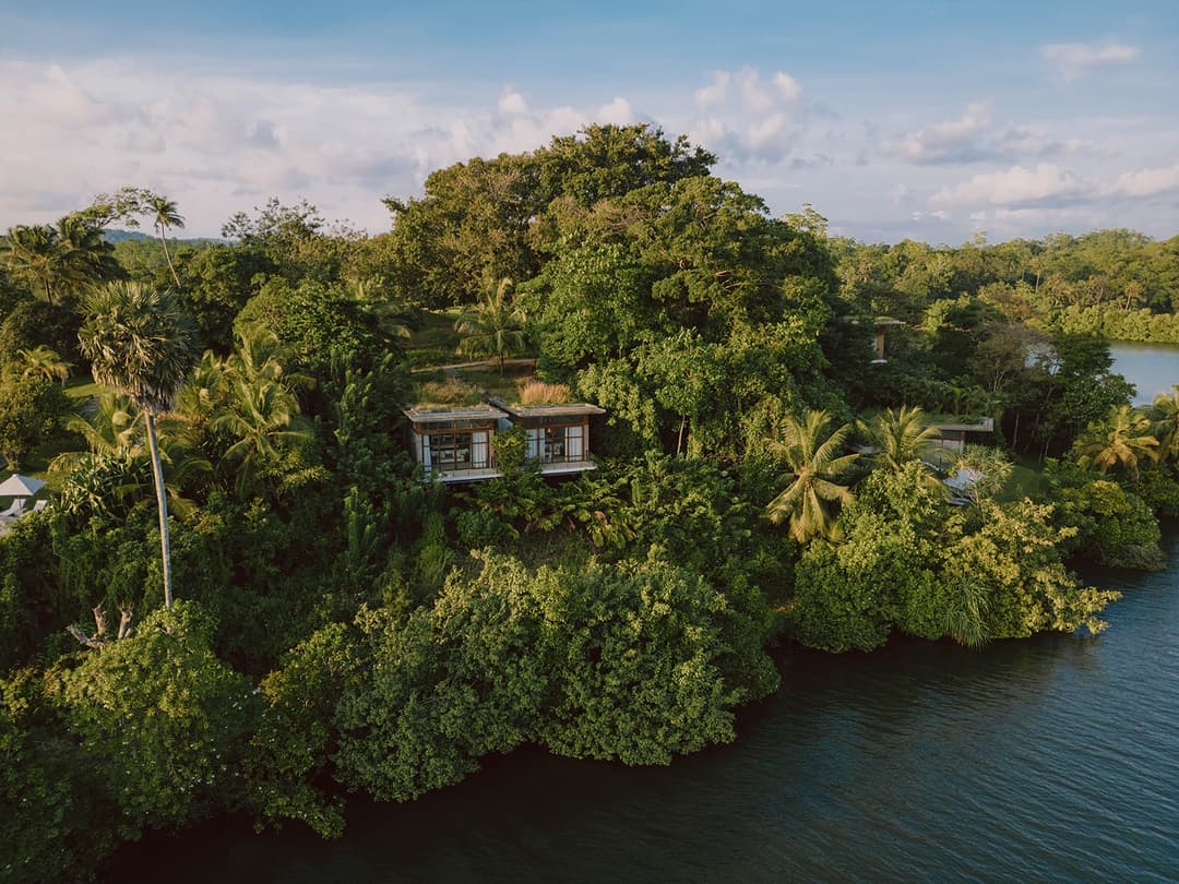 Tri Ahangama Lake Suite aerial forest view
