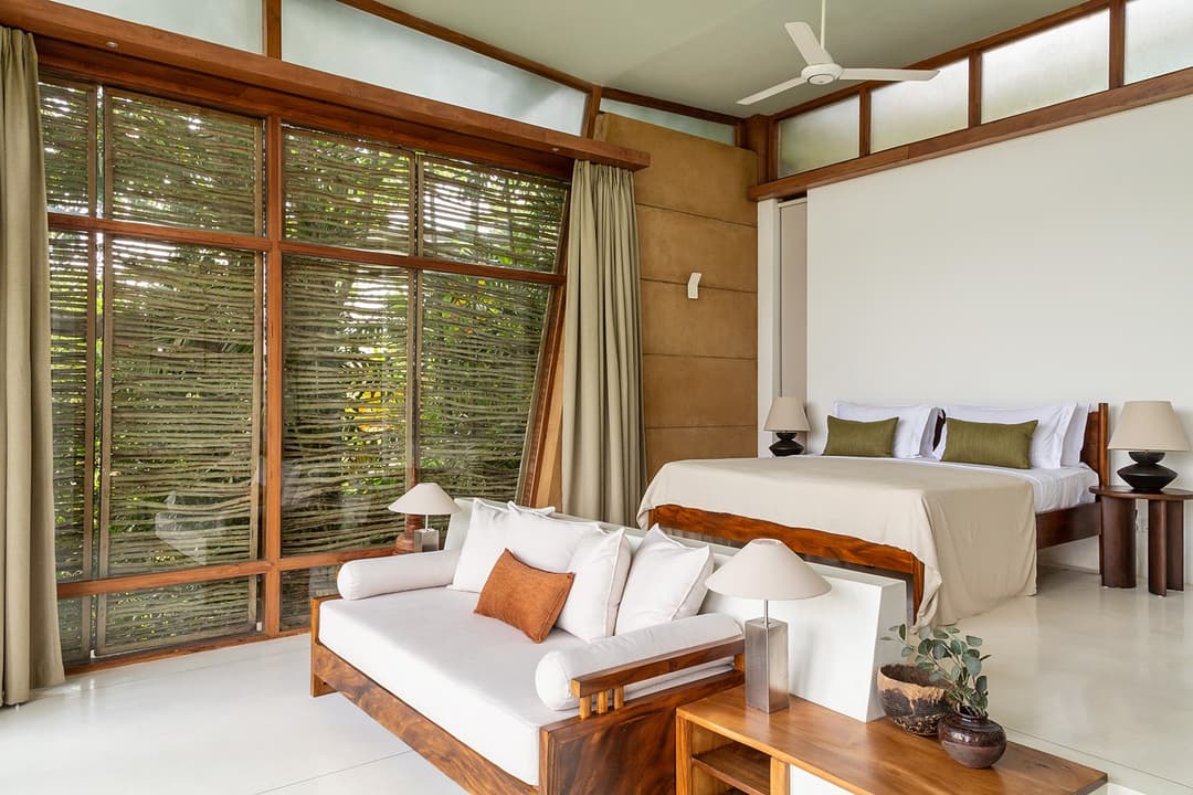 Tri Ahangama Lake Villa balcony with lake view