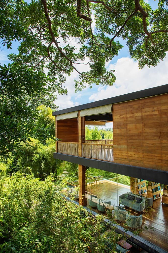 Tri Ahangama Yoga Shala exterior treehouse view