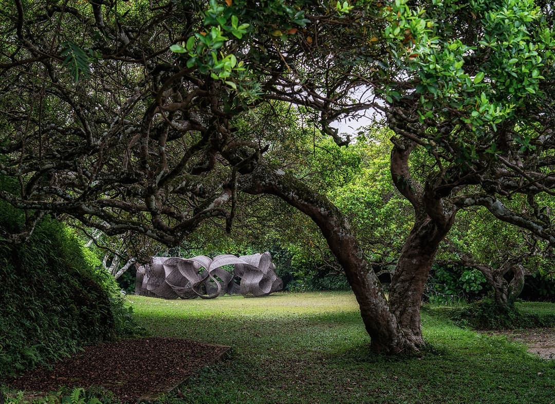 Lunuganga Bentota garden trees and sculpture