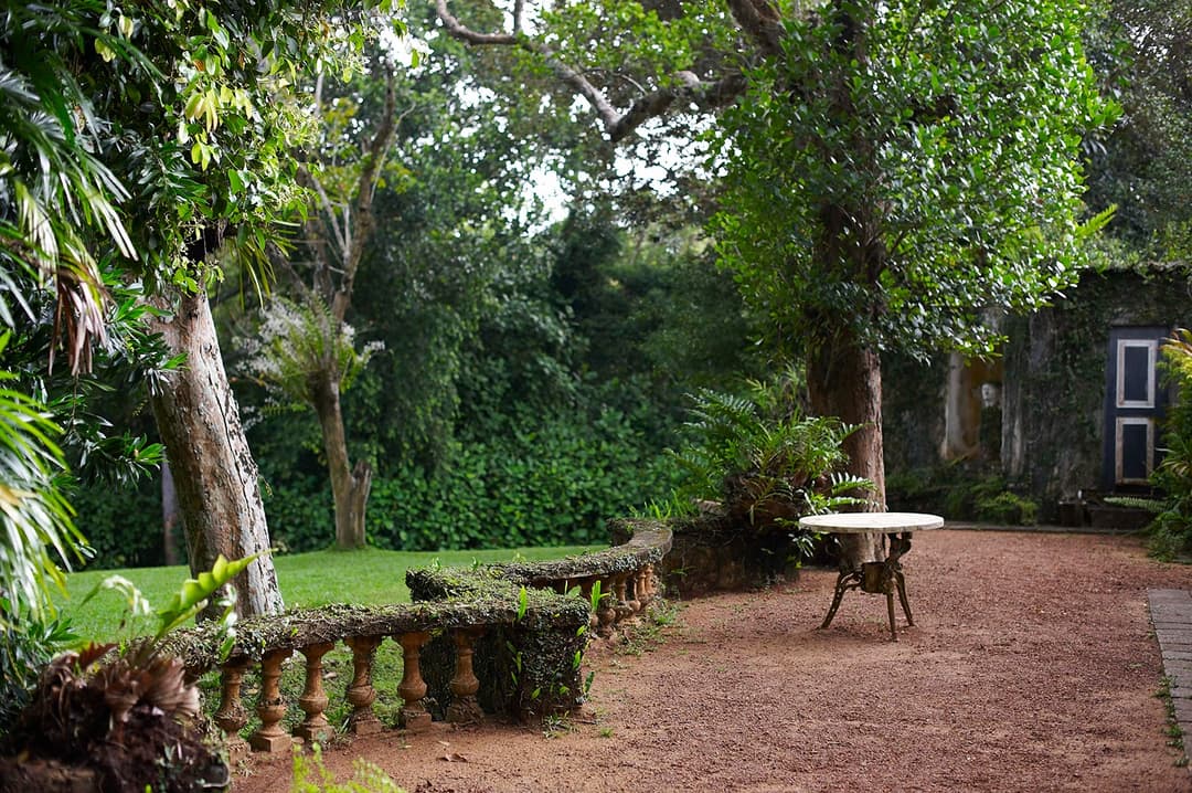 Lunuganga Bentota garden path with bench