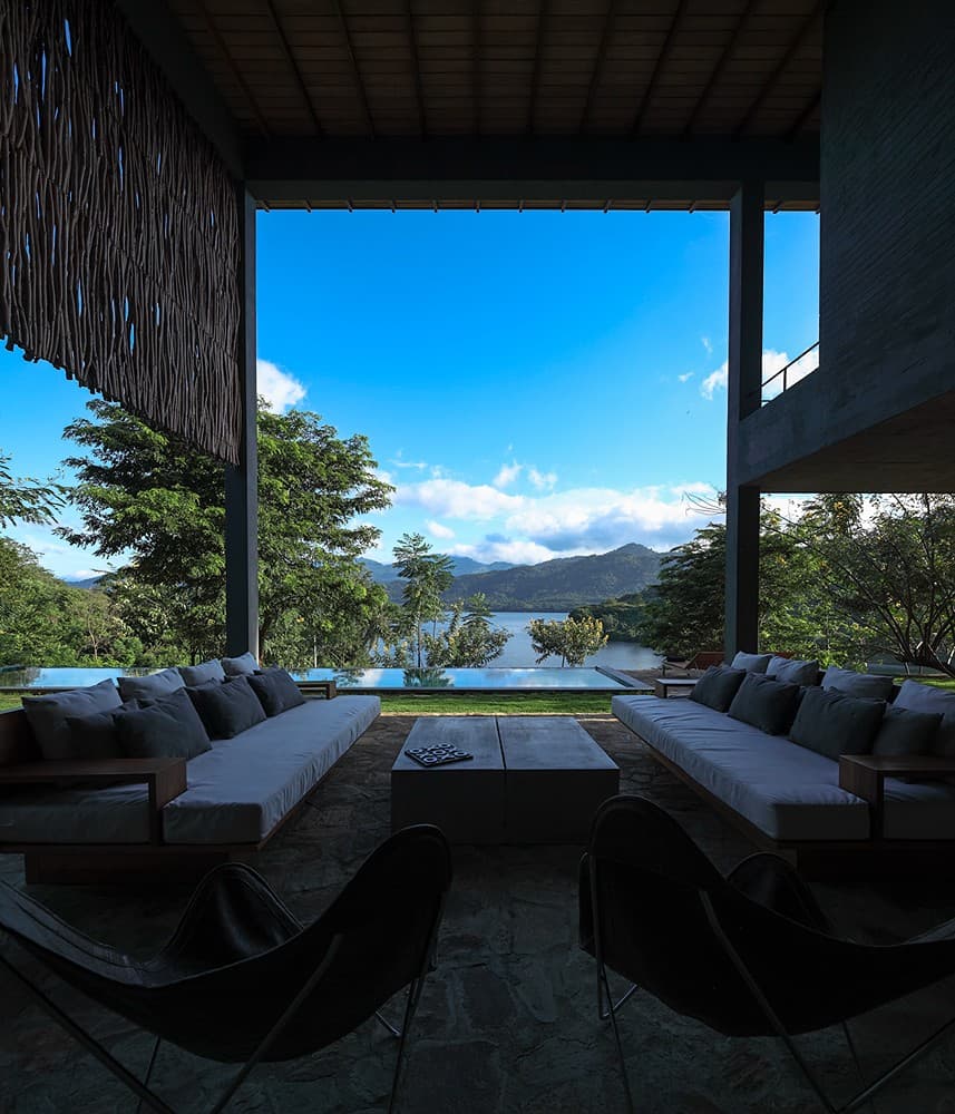 Digana lounge sofa with lake view