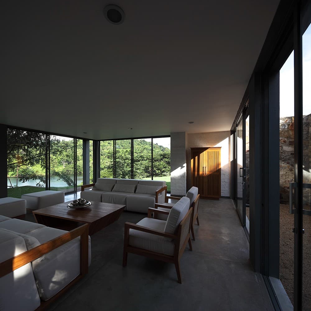 Digana living room sofa with lake view