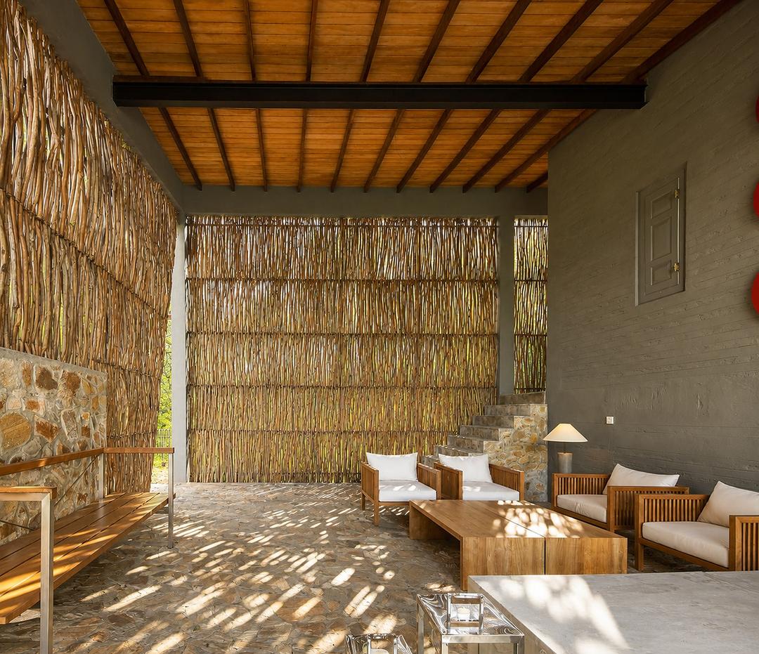 Digana covered terrace seating interior