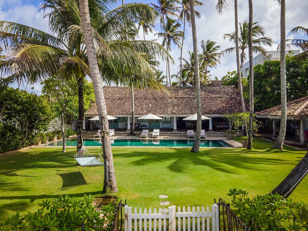 Tide House Habaraduwa exterior pool and garden aerial