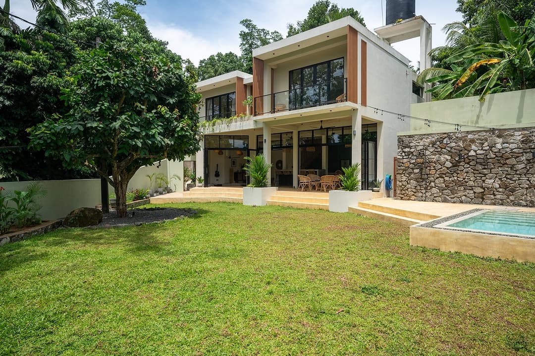 Kanda House Talpe aerial garden house and pool