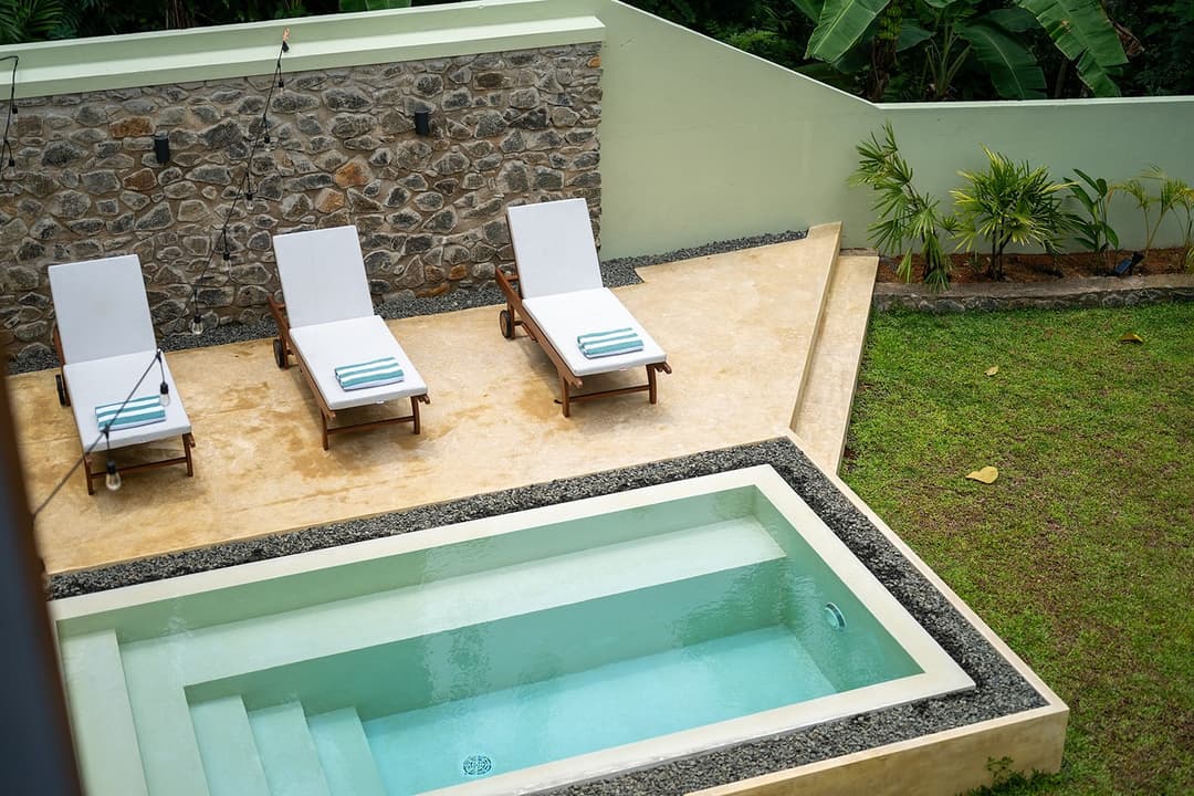 Kanda House Talpe aerial plunge pool view