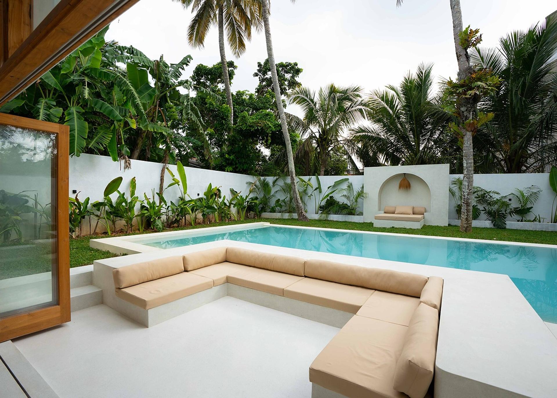 Arco House Ahangama exterior pool with garden sofa