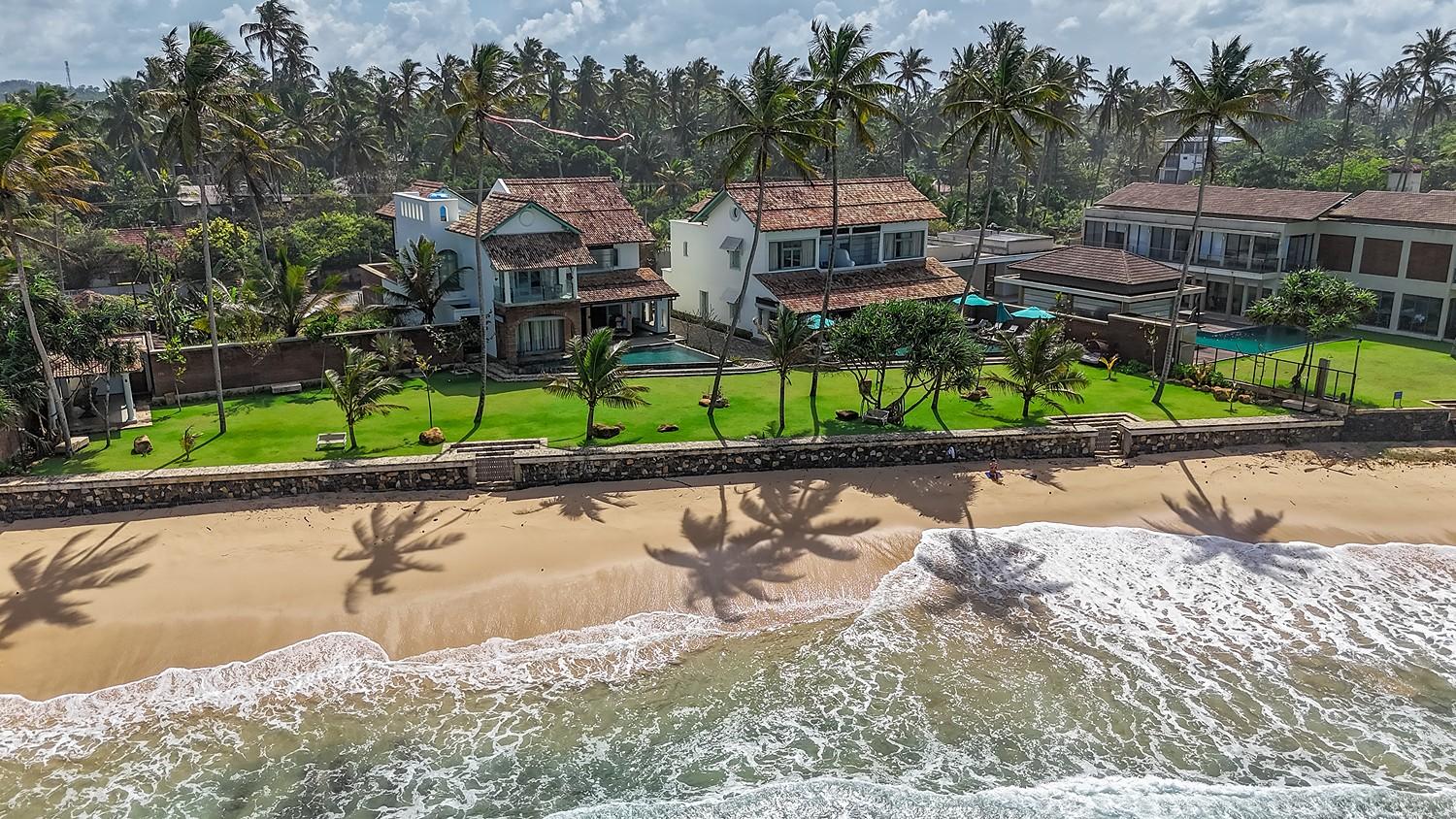 Beach aerial wide horizontal, Candella House Talpe