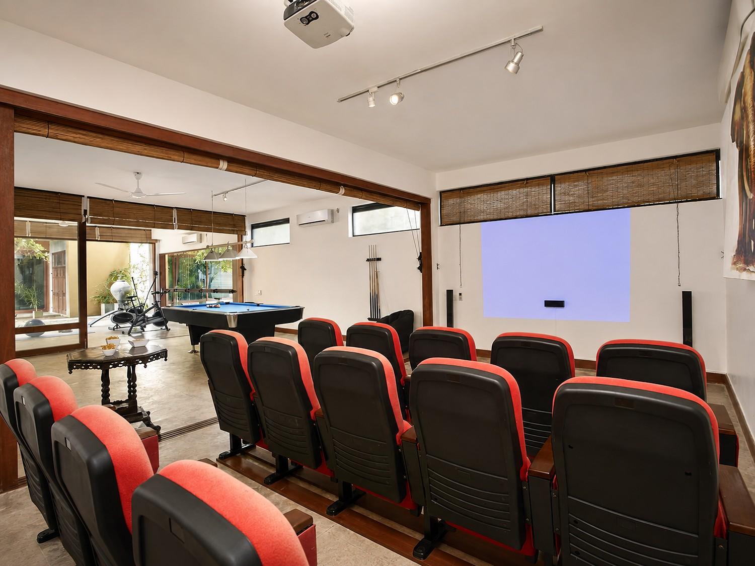 Mirissa home cinema with screen interior